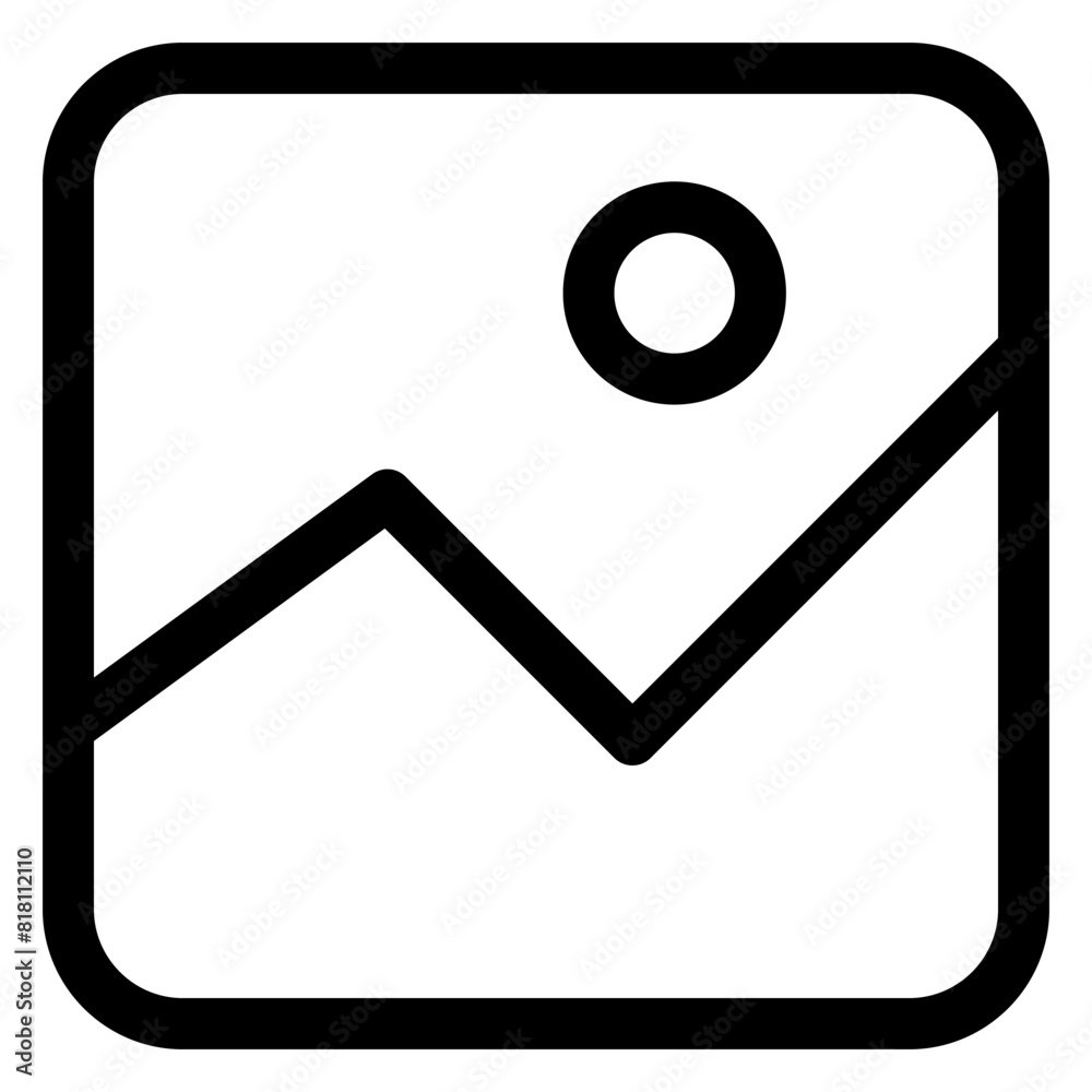 picture line icon isolated on white background picture line icon isolated on white background