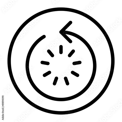 Restart Vector Line Icon Design