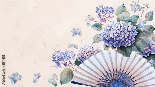 Cool wallpaper of hydrangea and summer fan