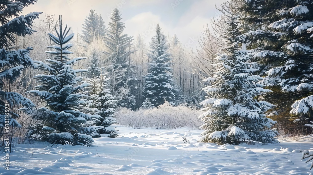 snowy landscape with evergreen trees serene winter wonderland scenery nature photography snowy landscape with evergreen trees serene winter wonderland scenery nature photography