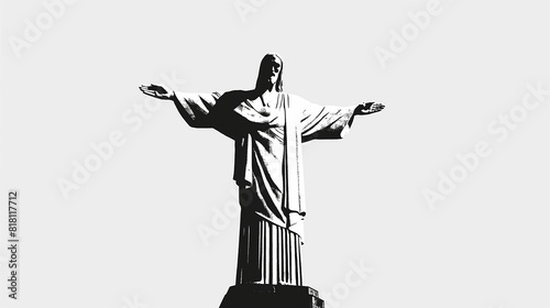 Christ the Redeemer statue in Rio de Janeiro, Brazil. photo