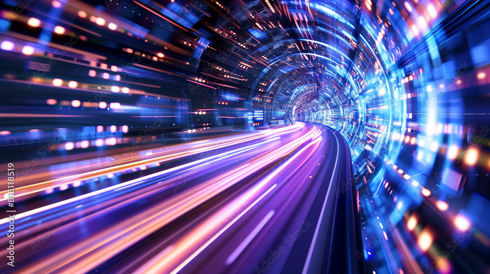 technology abstract background, Data transmission acceleration technologies, data transmission enhancement technologies with an image demonstrating data acceleration techniques