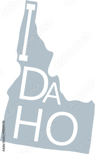 solid drawing of idaho state map.