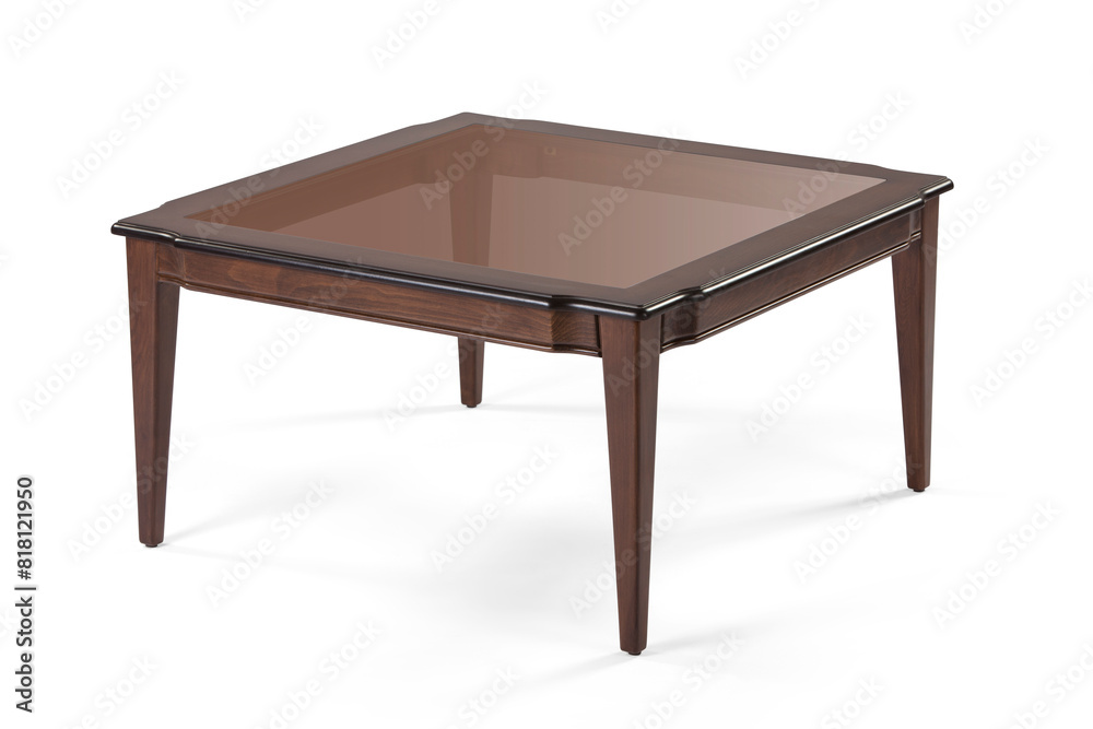 classic coffee table isolated on white background . classic coffee table isolated on white background .