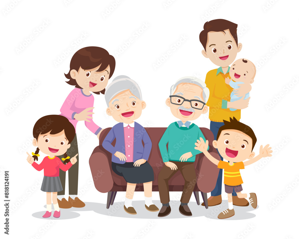 Big happy multi-generational family siblings relatives portrait Big happy multi-generational family siblings relatives portrait