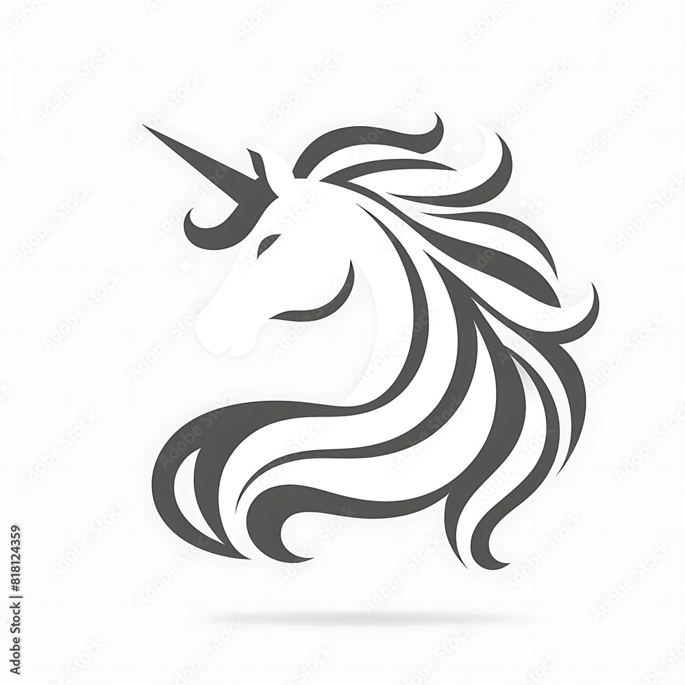 A unicorn coloring pages black and white drawing includes unicorn with a horn art attractive image lively.