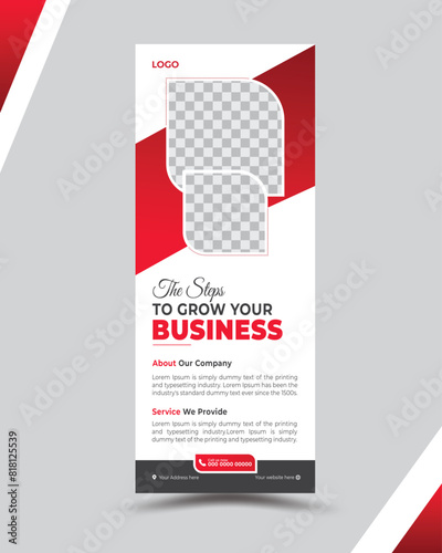 Modern business roll-up  banner design template,Corporate business  pullup banner design layout