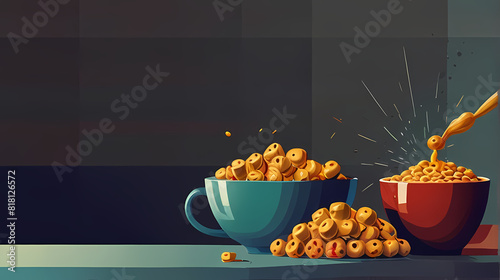 Bowl of Cereal Illustration background