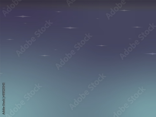 Cloudless night sky with shining stars. Vector illustration.