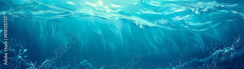 Underwater Heat Sources flat design top view deep ocean studies water color Analogous Color Scheme