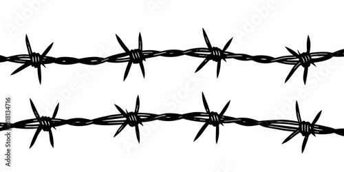 barbed wire isolated