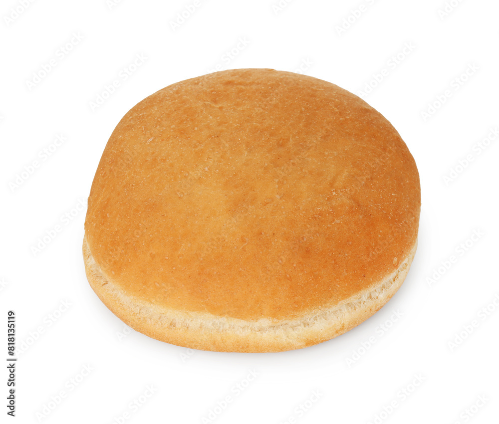One fresh burger bun isolated on white One fresh burger bun isolated on white