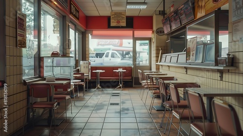 Empty donner kebab shop, photo
