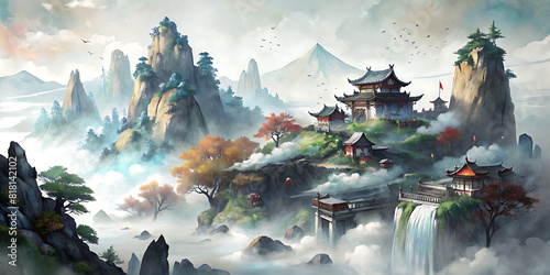 china landscape painting photo
