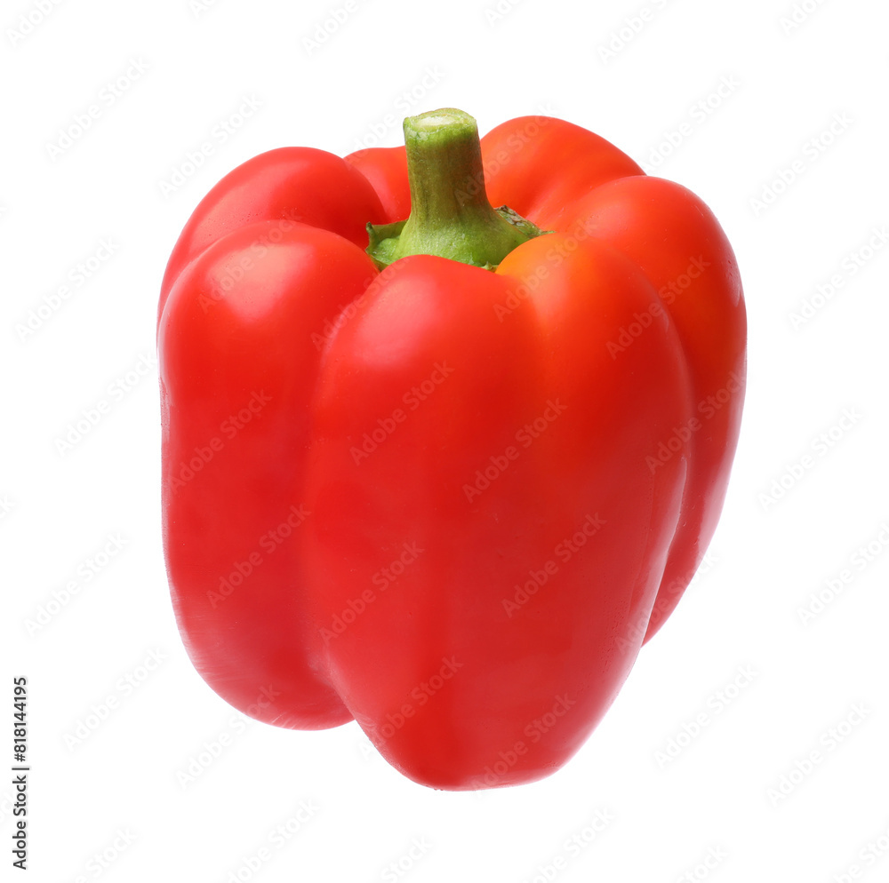 One fresh bell pepper isolated on white One fresh bell pepper isolated on white