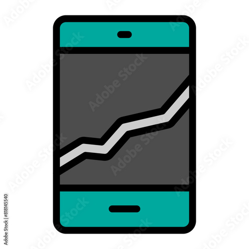 Broken Phone Line Filled Icon Design