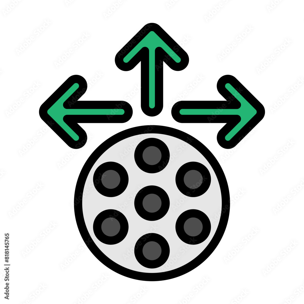 Film Distribution Line Filled Icon Design Film Distribution Line Filled Icon Design