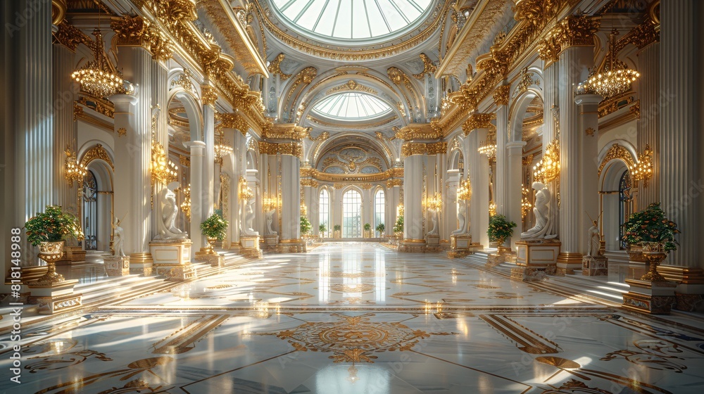 Fototapeta premium Luxury Classic Gold Palace Interior