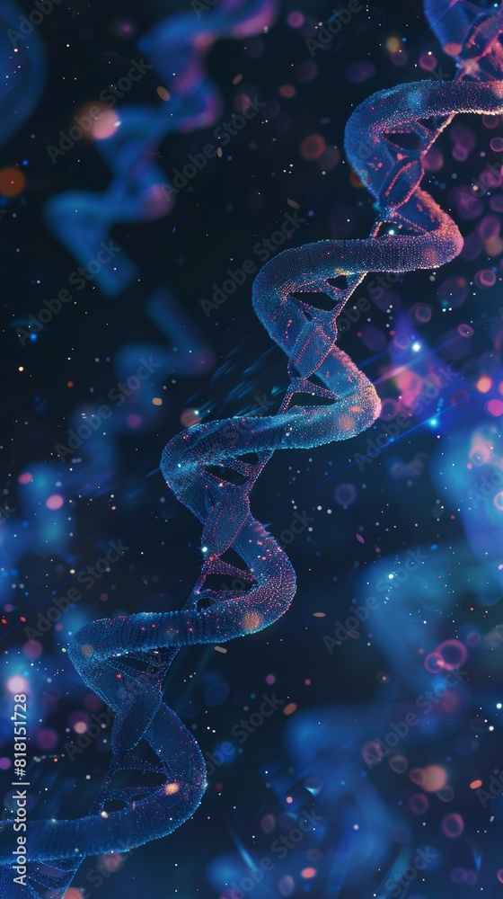 DNA double helix genetic material. Gene sequencing abstract design. Floating in space background, .science, abstract, biology, biotechnology, molecular, health, genetic DNA double helix genetic material. Gene sequencing abstract design. Floating in space background, .science, abstract, biology, biotechnology, molecular, health, genetic