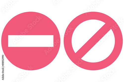 traffic sign and road sign, no entry sign not allowed to entrance