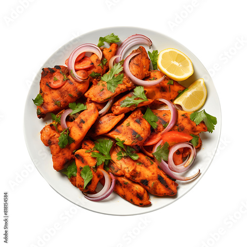 Authentic Chicken Tikka Masala Isolated on Transparent Background