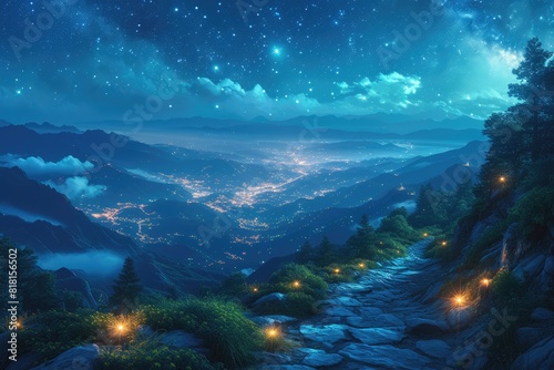 Celestial Serenity: A Night Atop the World