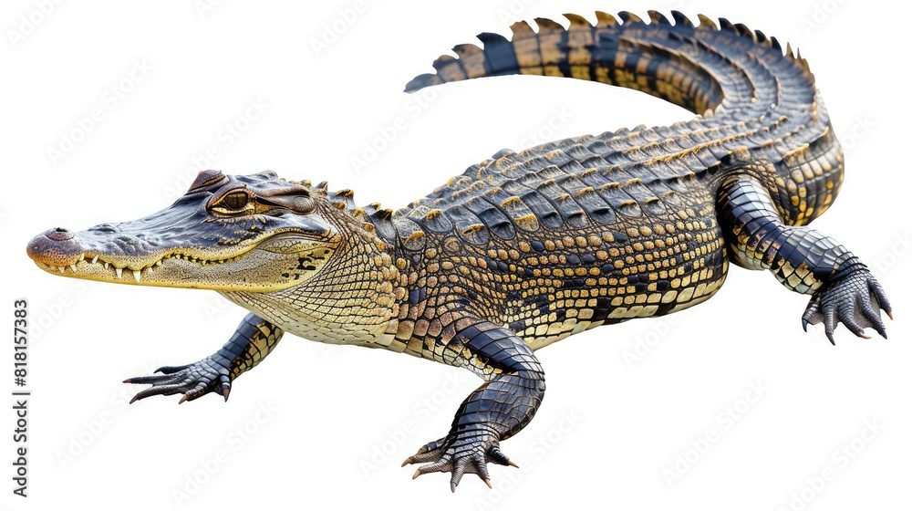 Wild crocodile animal isolated on white background Wild crocodile animal isolated on white background