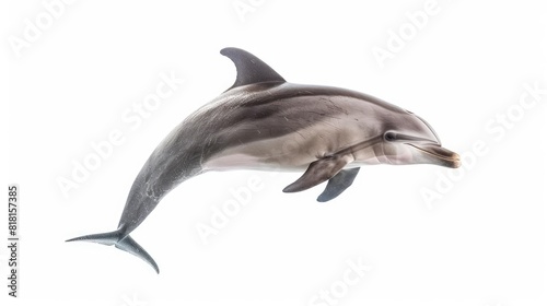 Wild dolphin animal isolated on white background