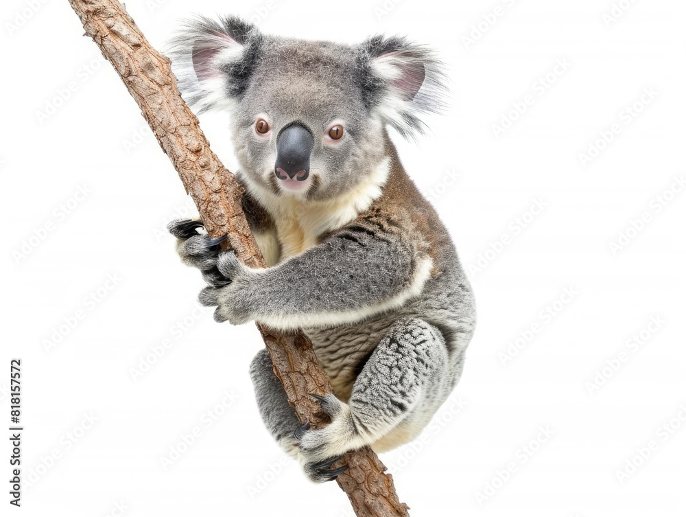 Naklejka premium Wild koala animal isolated on white background