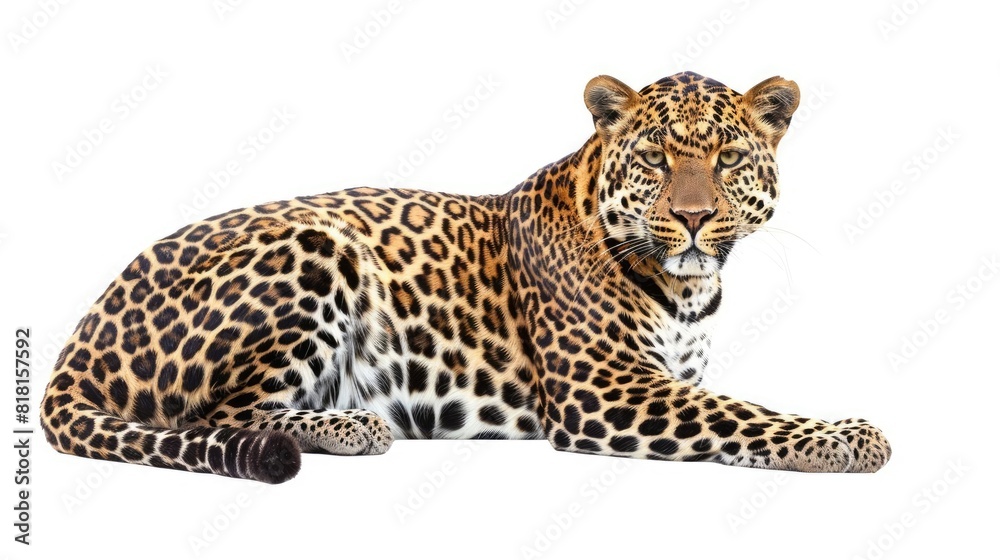 Wild leopard animal isolated on white background Wild leopard animal isolated on white background