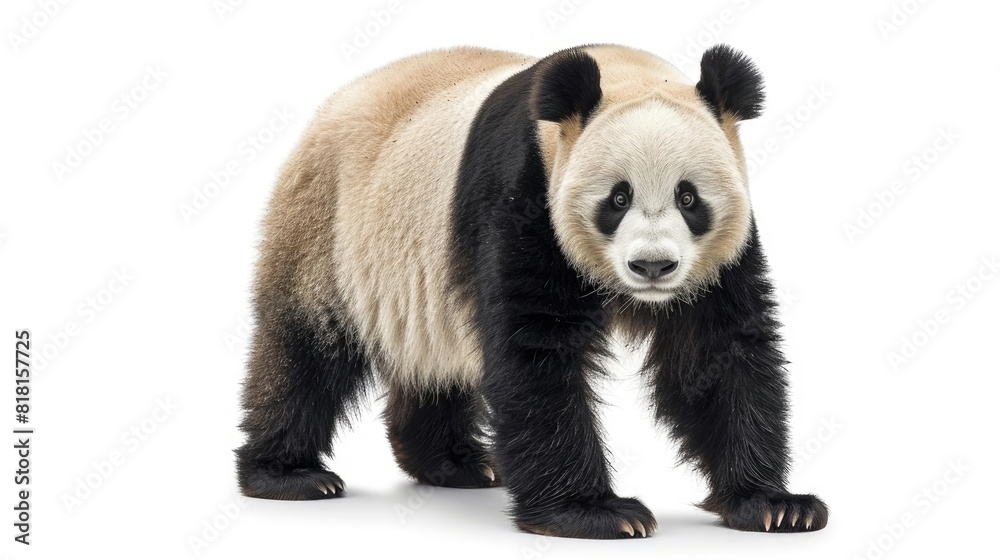Fototapeta premium Wild panda animal isolated on white background