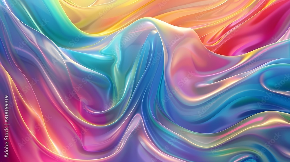 Vibrant swirls of digital silk in a dance of colors Vibrant swirls of digital silk in a dance of colors