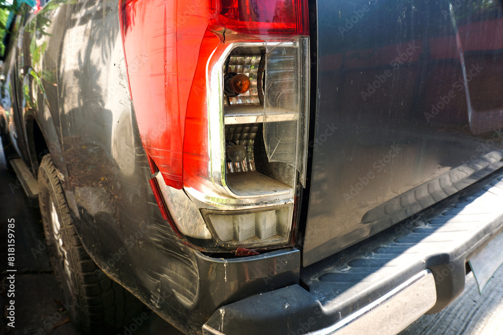 Fototapeta premium broken taillight from an accident