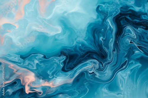 Abstract blue liquid swirls
