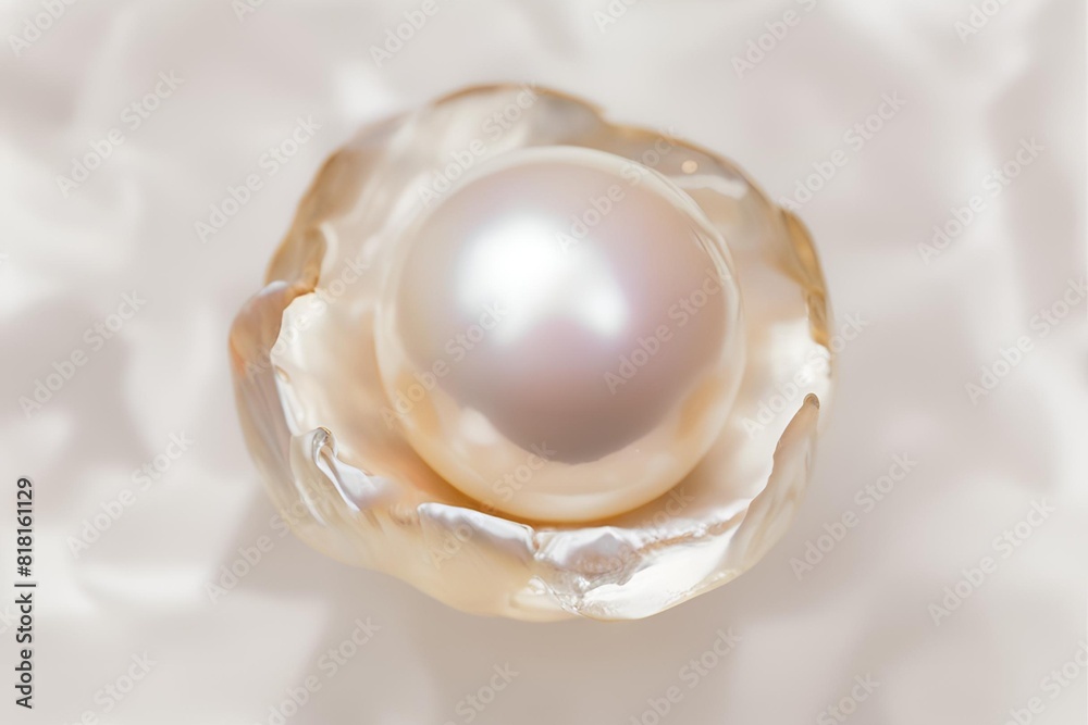 pearl on a white background pearl on a white background