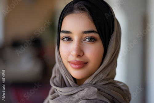 A young Arabian woman from Generation Z, leveraging social media platforms to amplify her voice and advocate for social justice and women's rights, her online activism and digital storytelling