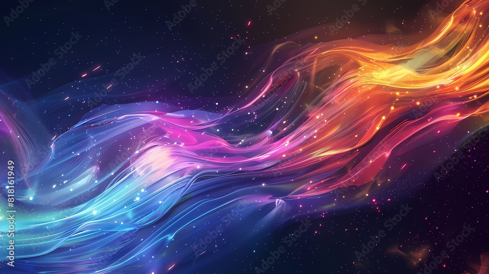 A vibrant dance of cosmic colors in the vast universe A vibrant dance of cosmic colors in the vast universe