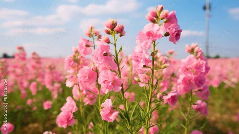 pink flowers in the field pink flowers in the field