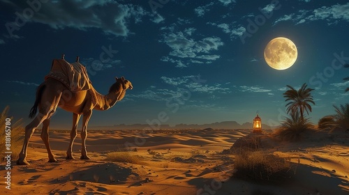 Moonlit Desert Journey