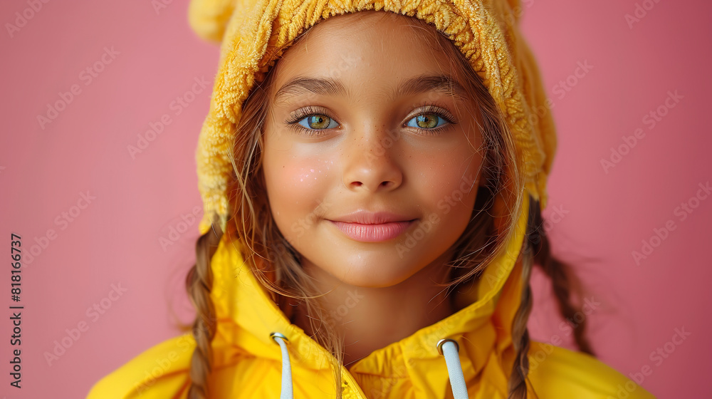 Young cheerful woman with a smile on a pink background. Young cheerful woman with a smile on a pink background.