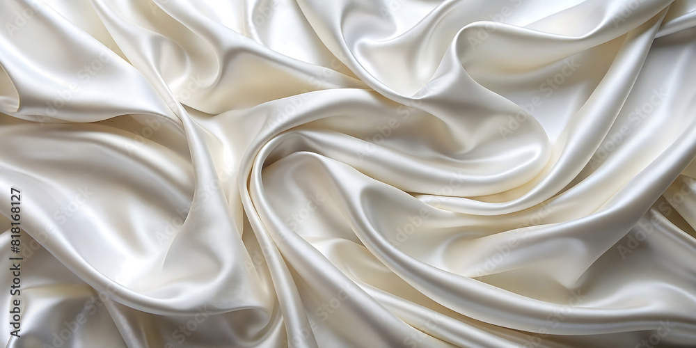 Obraz premium white silk fabric background