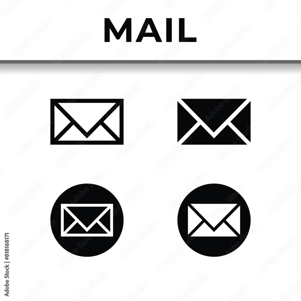 mail icon set bundle mail icon set bundle