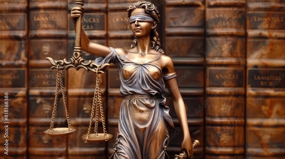 Legal Concept. Themis is Goddess of Justice and law on the blurred background
Legal Concept. Themis is Goddess of Justice and law on the blurred background