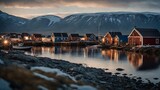 Inuit Fishing Village at Twilight