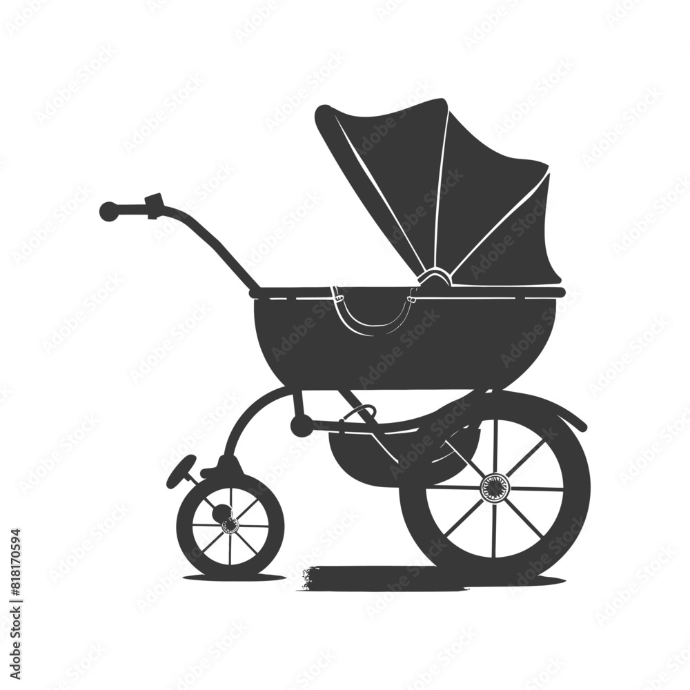 silhouette baby stroller black color only silhouette baby stroller black color only