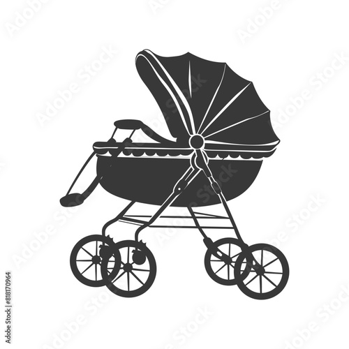 silhouette baby stroller black color only