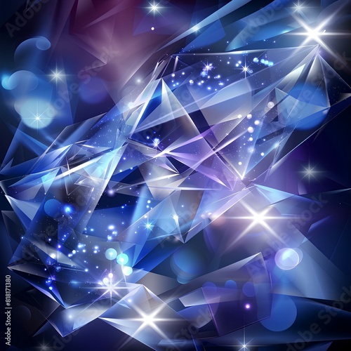 Abstract wallpaper design with sparkly diamonds, color illustration. AI generation