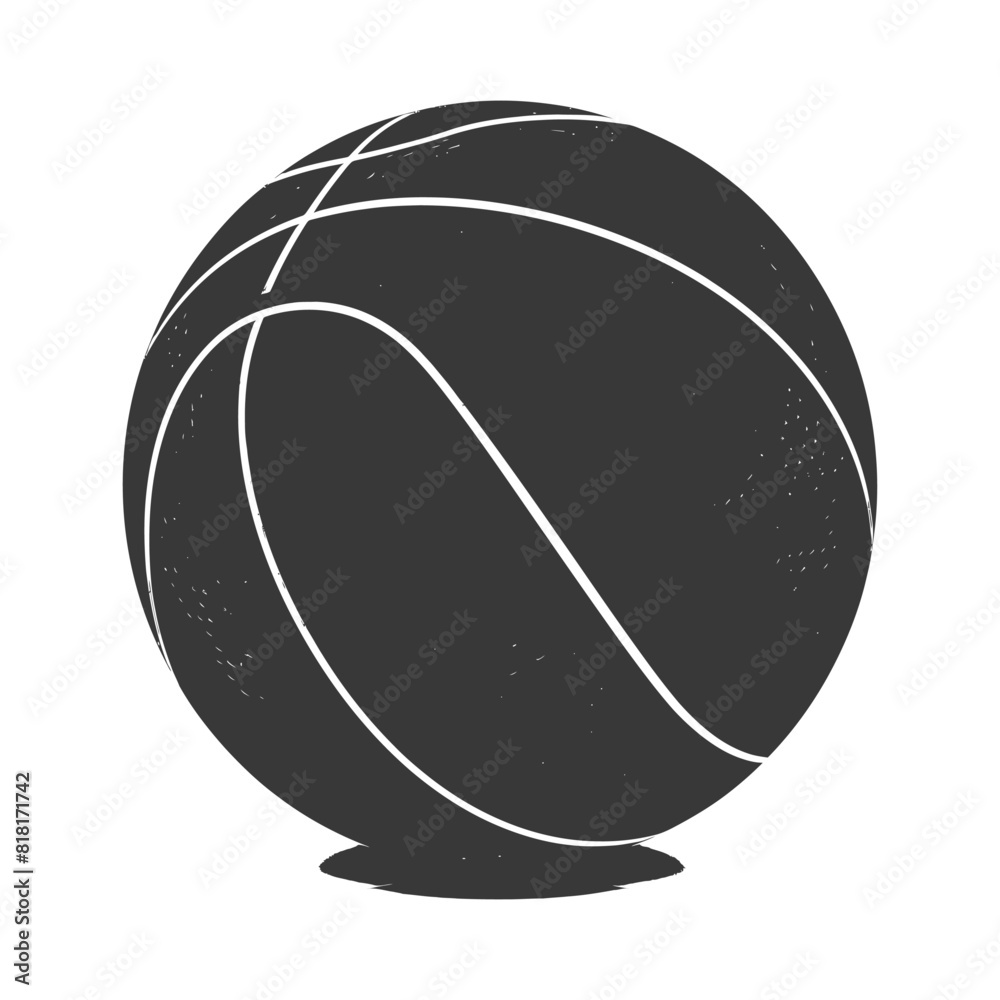 silhouette basketball ball black color only silhouette basketball ball black color only