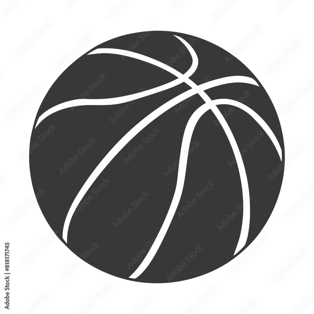 silhouette basketball ball black color only silhouette basketball ball black color only