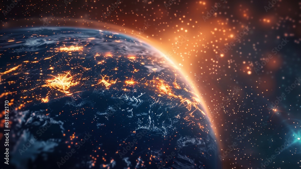 Craft an image representing the global impact of technological advancements on society Craft an image representing the global impact of technological advancements on society